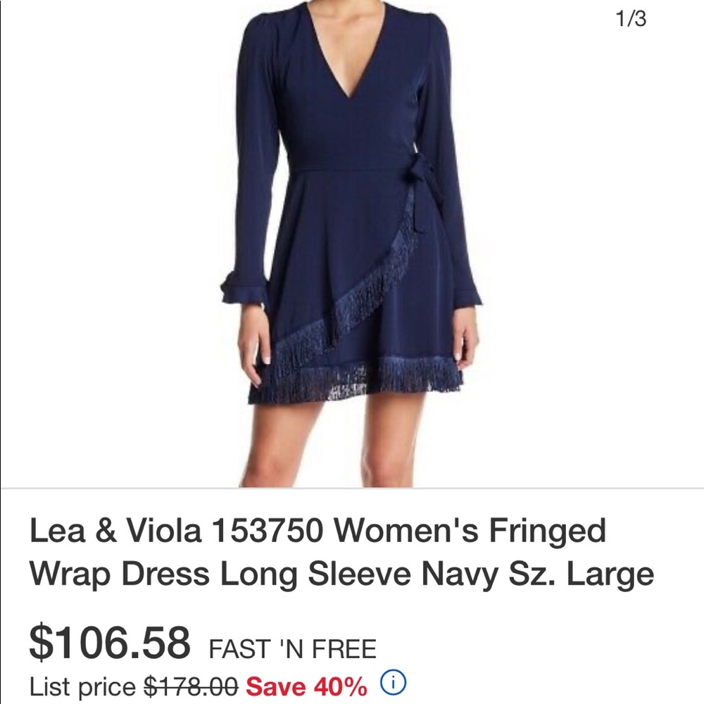 Lea and Viola fringed wrap dress
